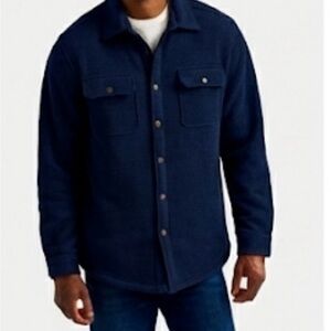 Lee MEN's CHUNKY WAFFLE SHERPA LINED SHIRT JACKET BLUE XXL NEW WITH TAGS